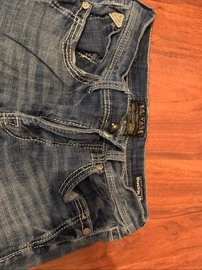 Buckle men Boot Cut Jeans - Faded Blue Denim